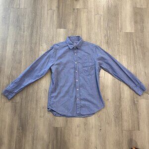 Outlier Blazed Cotton Pivot Sleeved Button-Down Shirt - Blue (Men's M)